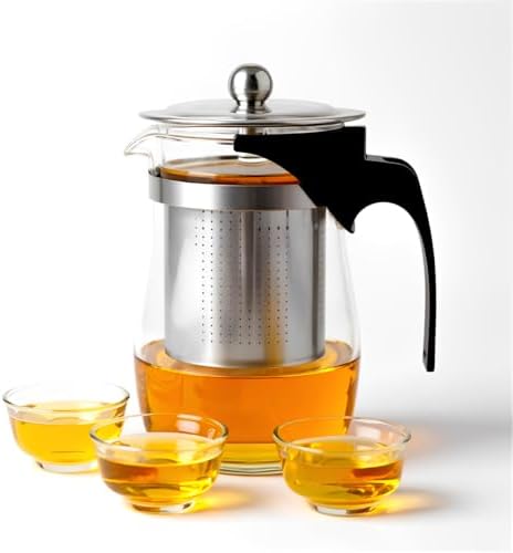 Conjunto De Chá Chaleira 500 Ml Com Infusor Inox 4 Xícaras