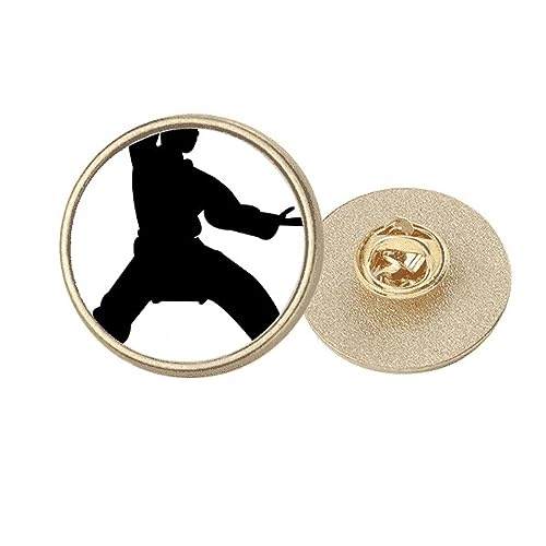 Broche kung fu Shaolin motif martial doré pour sublimer votre style quotidien