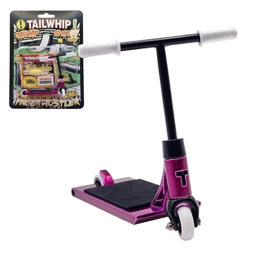 TAILWHIP Finger Scooter aus Metall – Mini Roller Spielzeug für Tricks, Fördert die Handmotorik – Kompatibel mit Tech Deck Fingerboard, Skatepark und Finger Bike BMX, Purple