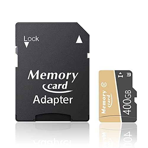 MEMNLD 400GB メモリーカード、超高速100MB S U3、A1 (5年保証) 4Kビデオ録画、性能TFカード、マイクロUHS-IMemory card-E(400GB）