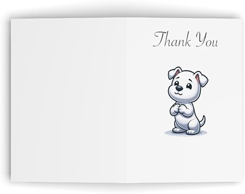 Miniatura 3 de DistinctInk Greeting CardNote Card -Dogo Argentino Puppy Cartoon Birthday - PACK of 3