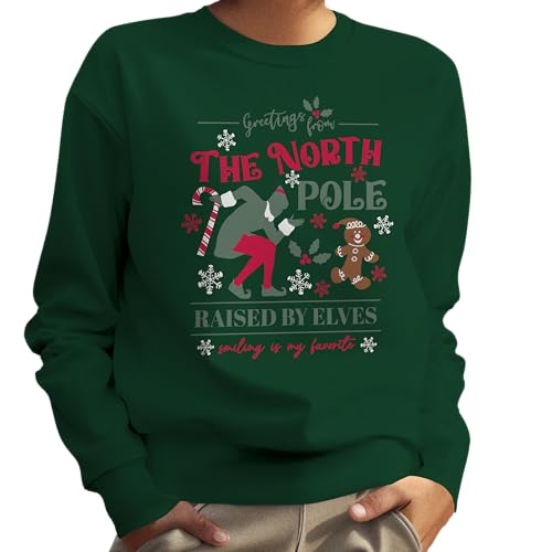 Elf The North Pole Adult and Kids Sized Crewneck Sweater