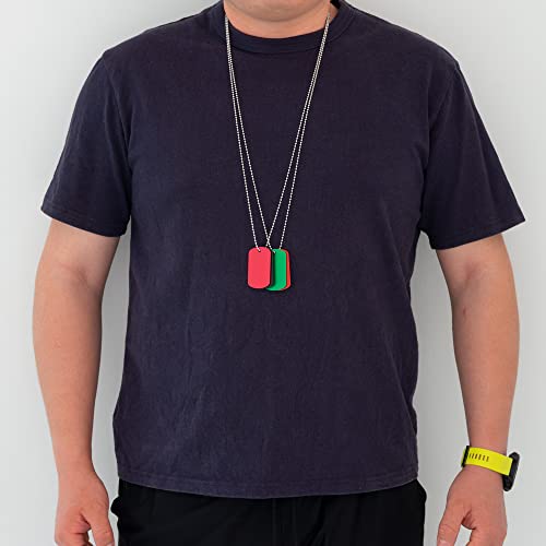 Staymax Aluminum Blank Tags Stamping Blanks Dog Metal Tags Engraving Blanks With Necklace Chain 25 Set (Black) #TOP5