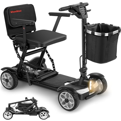Image of (2026 Upgrade) Mobility Scooters for Seniors, Light Weight 20 Miles Trave Foldable 4 Wheeler for Adults, Removable Lithium Battery, Scooter for Adults with 330 lbs Capacity (Black)