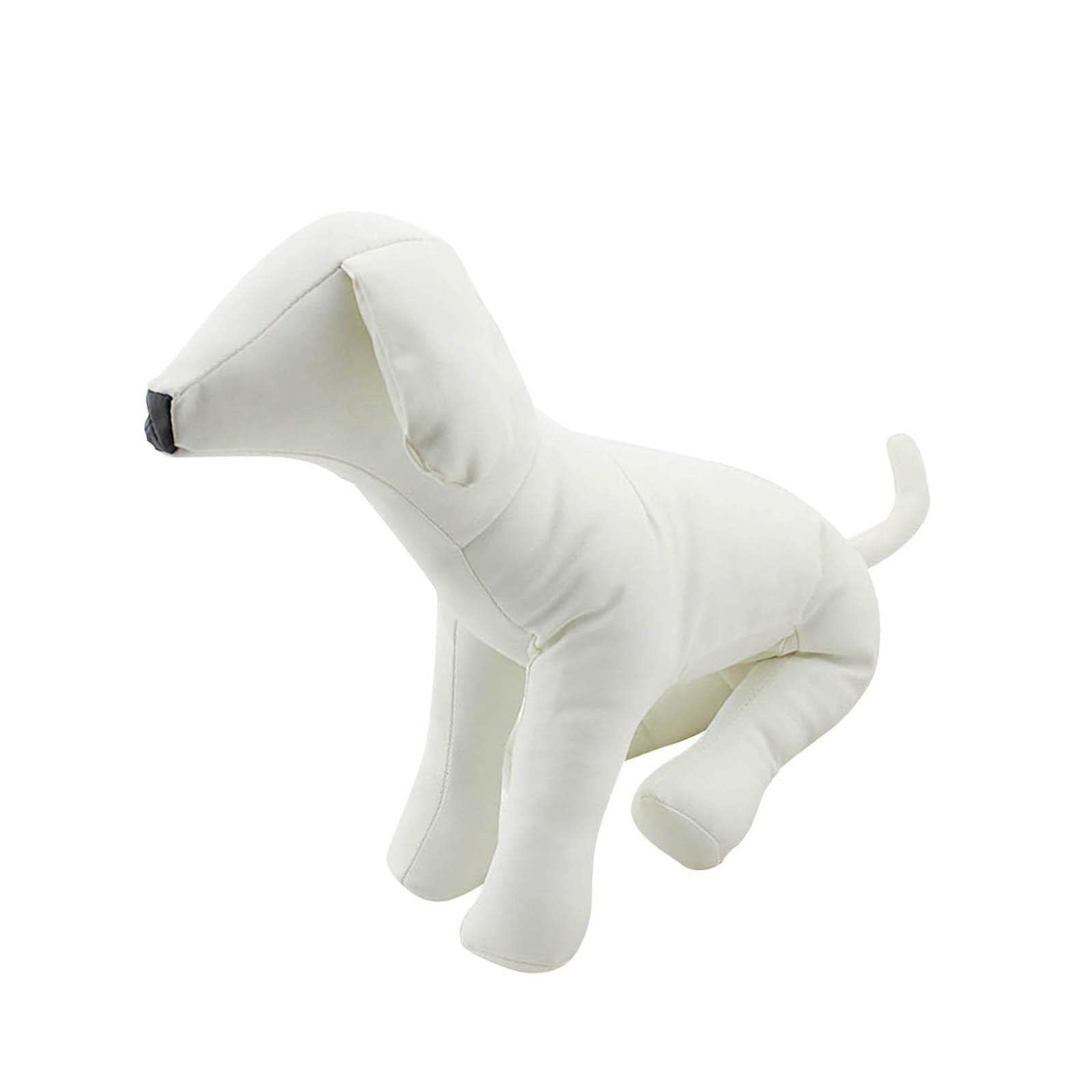 Mannequins pour Chiens en PU, Modèles Assis pour Exposer des Vêtements pour Chiens dans Une Animalerie, Taille L Blanc