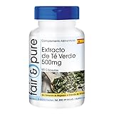 Para su salud: Extracto de té verde con 50% de polifenoles, 90 cápsulas. El producto no contiene gluten, fructosa, lactosa, estearato de magnesio, dióxido de silicio, colorantes, aromatizantes ni conservantes.