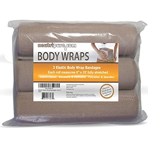Neutripure Body Wrap Support - Elastic Stretch Bandages - Washable and extra wide (Pack of 3) Cover
