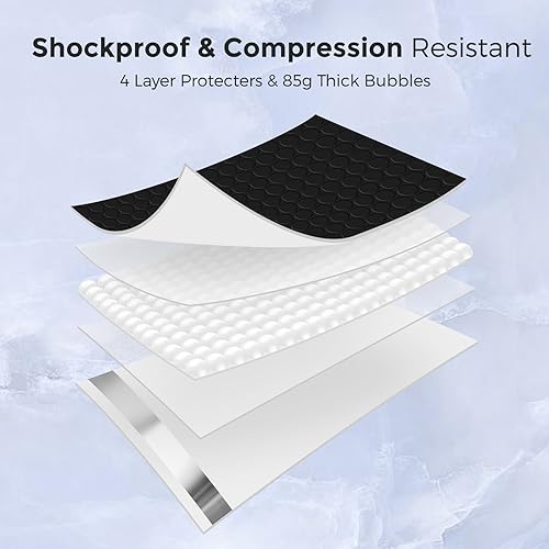 Image of Metronic Large Bubble Mailers 12x15 Inch 40 Pack Padded Envelopes Black | Waterproof Bubble Envelopes Self Seal Opaque Cushioning Mailer Shipping Bags for Clothes, Books, Jewelry, Makeup Supplies