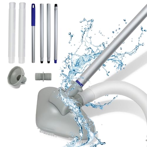Magoog Pool Vacuum for above-ground Pool,Pool Vacuum Power by Filter Pump,Pool Vacuum Cleaner with Telescopic Pole,Pool Vacuum for above-ground Pool with Filter Pump