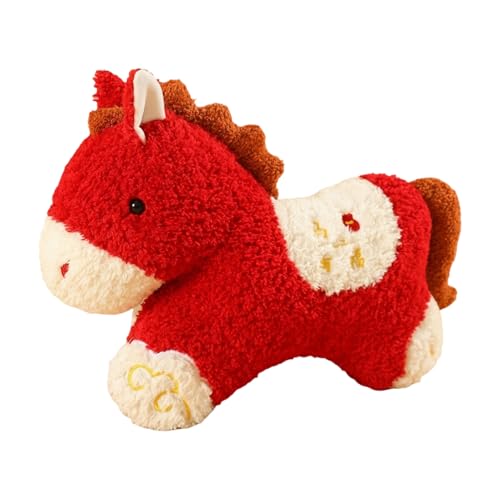 Genérico Peluche de Caballo | Peluche Rojo Bonito de 50 cm para Recuerdo,Juguete de del Año del Caballo,para Niños, Adultos, Oficina, Dormitorio y Mesa