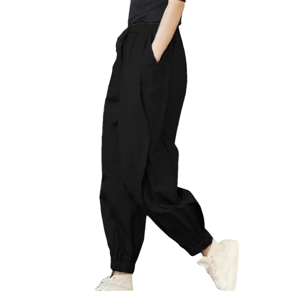 Sarouel ample sans compression avec cordon réglable femme - 8