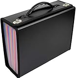 CNK Accordian File Organizer 24 Pockets Expanding File Folder for Letter, A4 File Box Durable Handle...