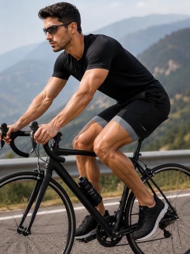 Image of NEVER QUIT Double Layer 2 in 1 Sports Shorts with Inner Tights for Men Gym Tight Short with Pocket