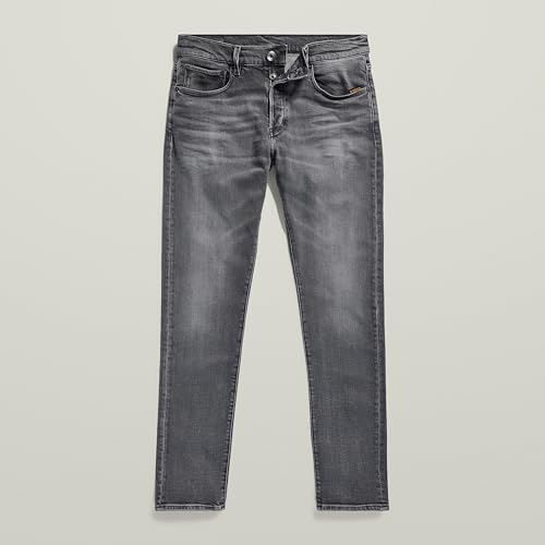 G-Star Raw Men's 3301 Straight-Fit Jean in Vant Stretch Denim, Grey (Faded Stargaze Grey 51001-d554-g328), 28W x 32L4