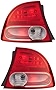 2006-2007-2008 Honda Civic 4-Door Sedan & Hybrid Taillamp Taillight Rear Brake Tail Light Lamp (Quarter Panel Outer Body Mounted) Pair Set Right Passenger AND Left Driver Side (06 07 08)