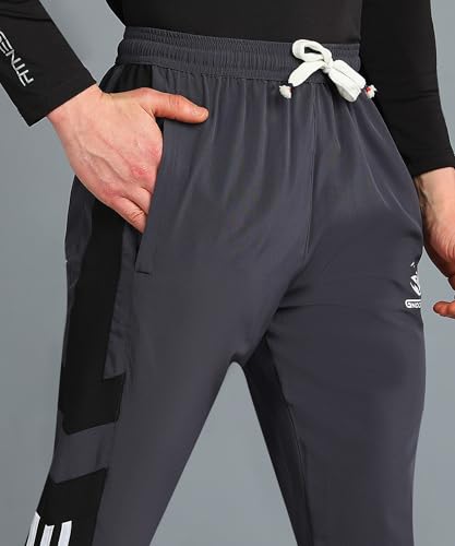 Image of Lightwaight 3 Zipper Pockets Regular fit Running Track Pants for Men | Lowers for Men |Sports Track Pant for Men Polyester