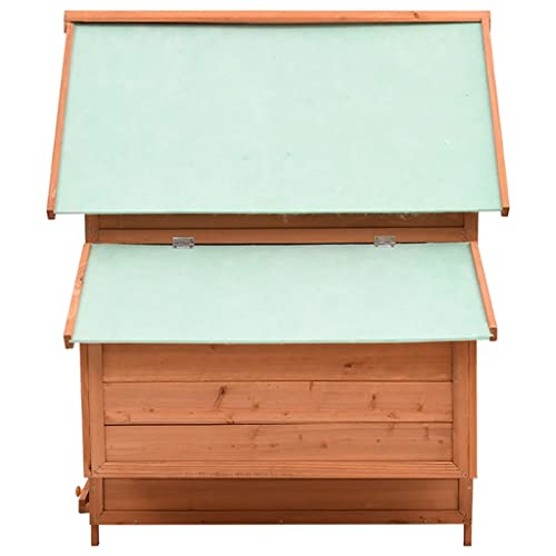 Animals & Pet Supplies – Hühnerstall 152 x 96 x 110 cm aus massivem Brennholz – Bild 5