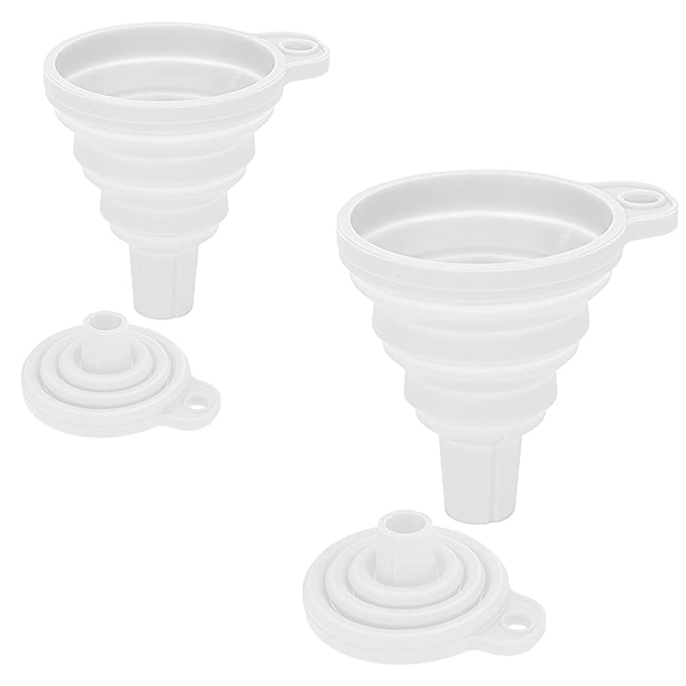 折りたたみ式じょうごキッチンツール 携帯便利 柔軟 耐久性 耐熱性ホワイト2個 Amazon.co.jp: SANJAOYEE 漏斗 折りたたみ式 じょうご 2個セット