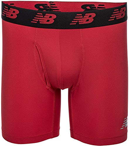 Image of New Balance Men's Performance Boxer Briefs with Fly, Breathable Stretch Underwear, Moisture Wicking, Soft Waistband (3 Pack)