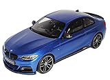 Aus Resin mit Plastikteilen B-M-W 2er F22 M235i Performance Coupe Blau Ab 2013 Nr ZM014 1/18 GT Spirit Modell Auto