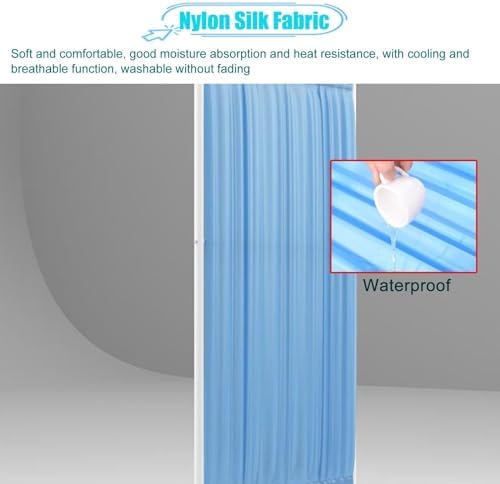 6-Panel Portable Room Divider with Wheels, 6ft High, Ideal for Patient Rooms, Beauty Salons, Health Facilities - Dark Blue Privacy Screen