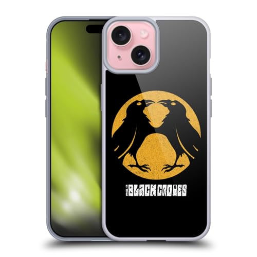 Funda gel suave The Black Crowes para iPhone 15 gráficos circulares de Head Case Designs