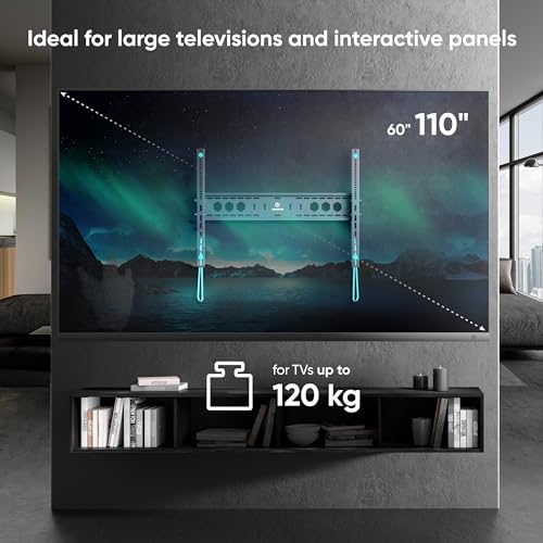 ONKRON Heavy Duty TV Wall Bracket for 60-110 Inch Screen up to 120 kg, Low Profile Tilting TV Bracket - Image 2