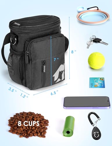 Gobeigo 8 Cup Dog Treat Pouch Full Black