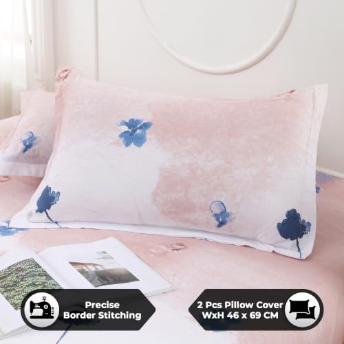 Image of Dew Cotton Bedsheet for Double Bed 160 TC 250 x 225 CM, Navy