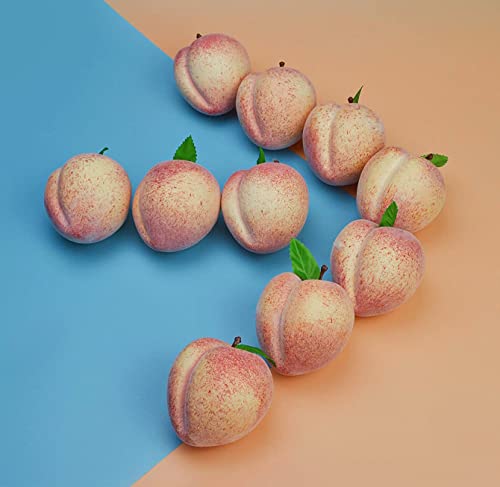 Jedfore Fake Fruit Home House Kitchen Party Decoration Simulation Artificial Lifelike Peach 10Pcs Set #TOP1