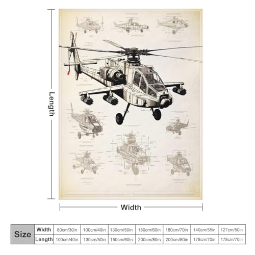 Manta de helicóptero para sofá cama mullida y cálida 150x200 6