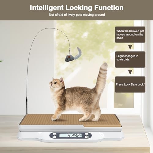 Image of Baby Scales for Weighing,Multifunction LCD Display Pet Scale,Digital Scale with 2 Tray and Cat Scratcher,Up to 66 Lbs,Multiple Weighing Scale for Small Animals,Cats, Dogs