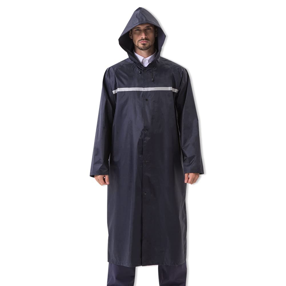 Pahajim Chubasquero Largo Adulto, Poncho Impermeable Reutilizable con Capucha Ajustable, Capa lluvia Trabajo Raincoat Plegable para Hombres y Mujeres