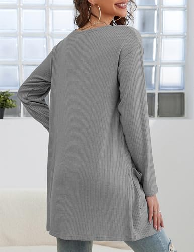 Image of OmicGot Women's Cardigans with Pockets Casual Lightweight Classic Open Front Cardigan Sweaters for Women S-XL
