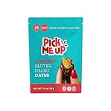 Pick Me Up Snacks – Organic Medjool Dates, Pitted and Filled with Creamy Peanut Butter – 4 Dates per 2.4 oz Pack – Vegan, Gluten-Free, No Added Sugar – Healthy On-the-Go Energy Snack – Pack of 5 pouches (20 stuffed dates)