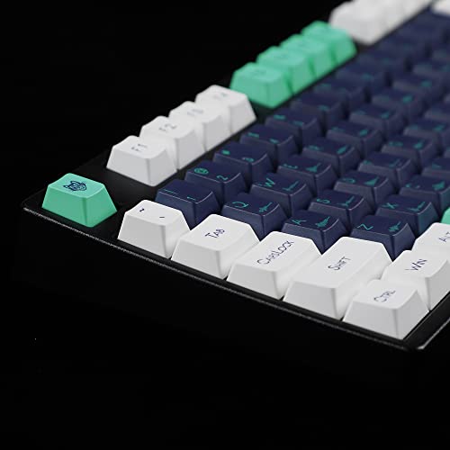 Image of 144 Opposite Sound Wave Keycaps Dye-Sub Thick PBT Cherry Profile Key caps for TKL 61 64 68 75 87 96 104 108 GMMK MX Mechanical Keyboard