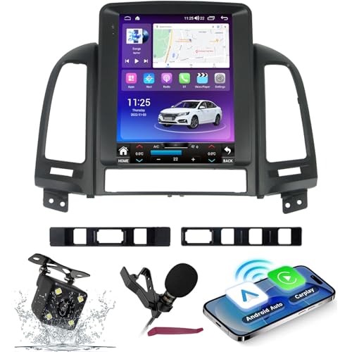 Radio voiture Android 14 pour Hyundai Santa Fe 2006-2012 avec écran vertical 9.7" M120s