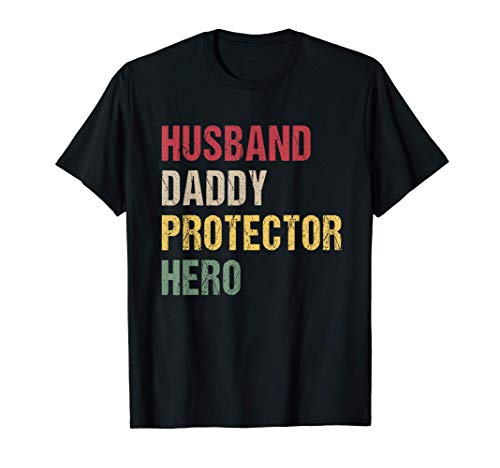 Husband Daddy protetor herói t-shirt
