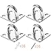 Produktbild 4 Stück Augplatte Decksplatte aus Edelstahl Wand- Deckenhalterung Halterung Deckauge Metall Heftklammer Ring Haken Befestigungshaken für Hängesessel Sonnensegel und vieles mehr (D6 - (35x40mm))