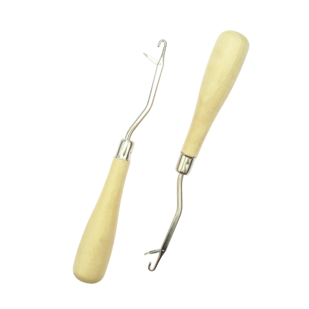HOODANCOS 2Pcs Latch Hook Crochet Tool Handle for Handmade Weaving Projects Smooth Knitting Needles for Creating Rugs and Crafts