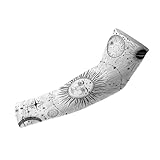 Generic Moon Art Gardening Cooling Arm Sleeves for Women Men, UV Sun Protection Compression Sleeves Cover for Outdoor Sport Travel - M