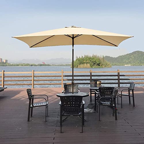 Parasol rectangulaire de jardin inclinable à manivelle pour bloquer le soleil sur la terrasse - 5