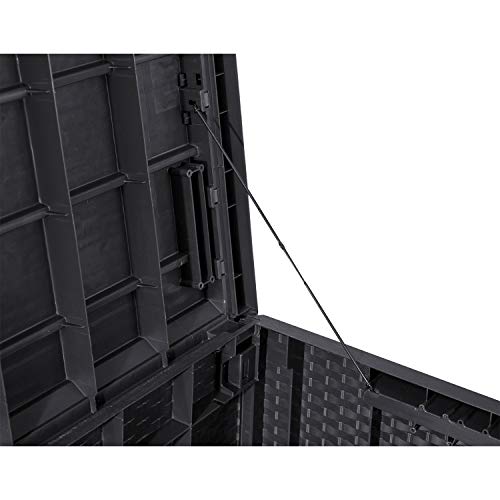 Toomax Z175E097 Portofino Weather Resistant Heavy Duty 90 Gallon Novel Resin Outdoor Storage Deck Box W/Lockable Lid & 450 Pound Weight Capacity, Gray #TOP3