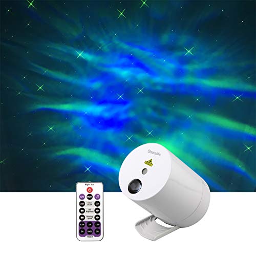 Sharelife Mini RGB LED Dynamic Watermark Green Laser Star Starry Sky Lights for Home Party DJ Birthday Stage Lighting NS-100SF