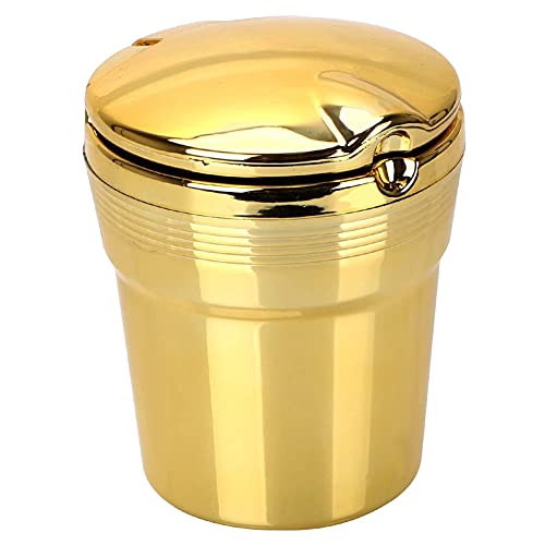 Zcargel Car Cigarette Ashtray, Windproof Ashtray Portable Car Ashtray Smokeless Ashtray Travel Car Ashtray With Lid/Blue Led Light Indicator For Car Cup Holder Home Office