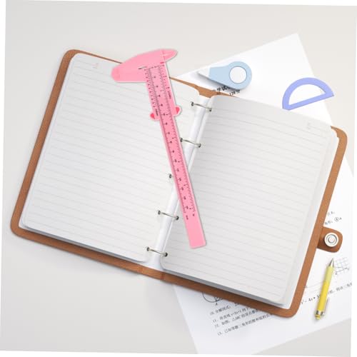 Calibrador manual plástico LIFKOME 4 piezas rosa miniatura 5