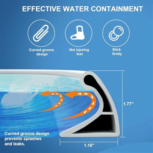 Presa de agua de ducha plegable con barrera de retención duradera 7