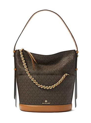 MICHAEL Michael Kors Women's Reese Signature Canvas Large Shoulder Bag (Brown)