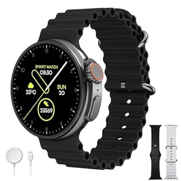 Smartwatch Relógio Inteligente Redondo Ultra Pro 9 - Esportes, Ligação, Notificação, Jogos (Chumbo)