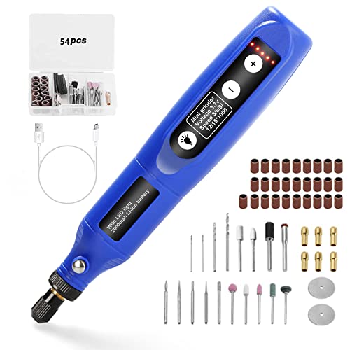 ミニルーター リューター 5段変速 54PCSセット 2000mAhルーター